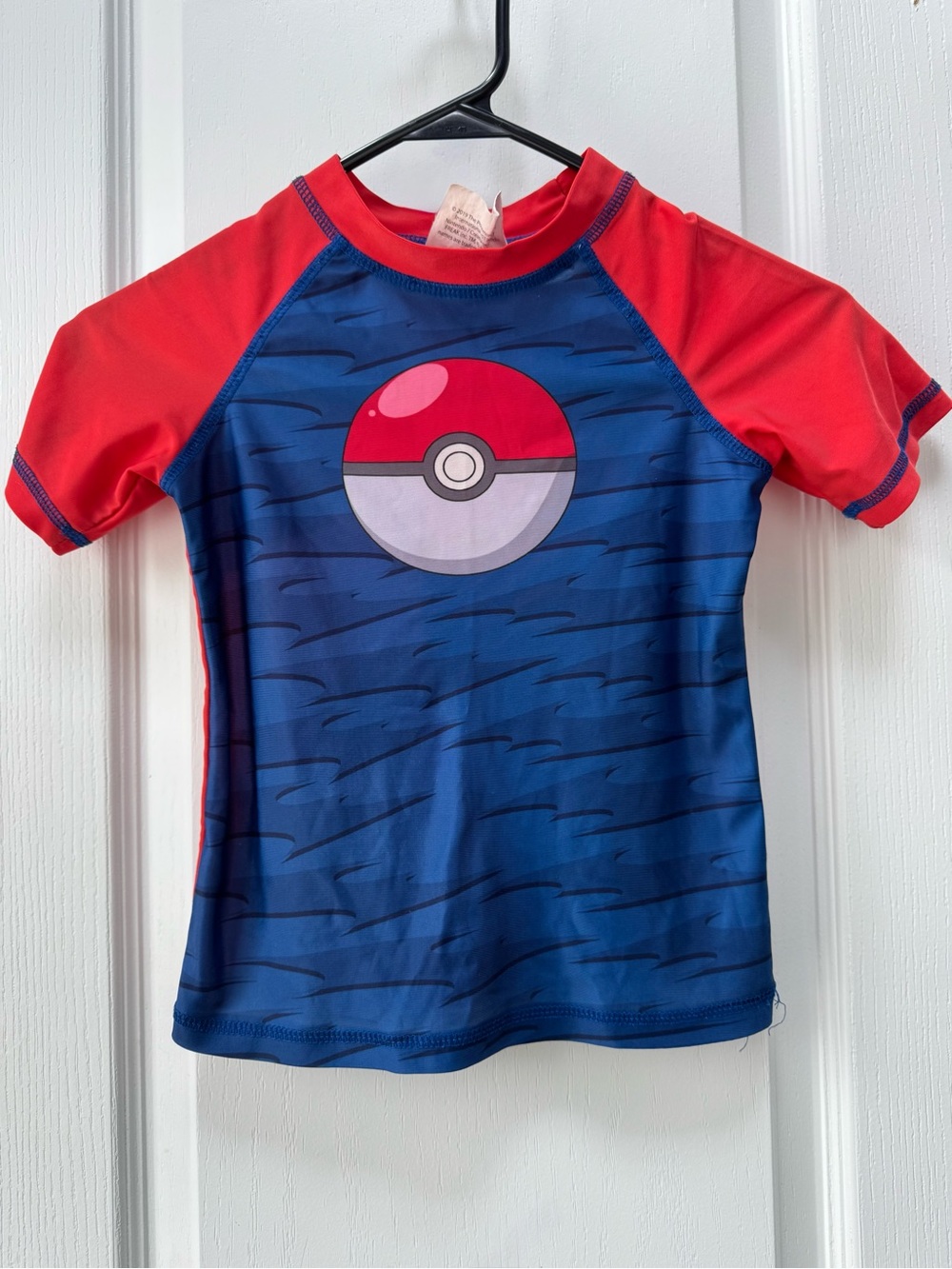 Pokemon Kids Short-Sleeve Rash Guard - Blue and Red